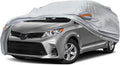 KEYOOG 6-Layer Full Car Cover is All-Weather Waterproof, Universal in All Seasons, Snow Prevention Rainproof, Acid Rainproof, Sunscreen, Ultraviolet-Proof, Fit MPV 199"-210" Orange Reflective Strip