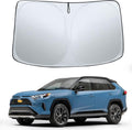 Sze Windshield Sunshade for Toyota RAV4 2019-2023 2024 2025, Foldable Front Window Sun Shield UV Reflector Sun Visor, Privacy Protection, Light Weight, Keep Vehicle Cool