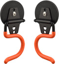 ULIBERMAGNET Magnetic Mop Broom Holder,Heavy Duty Movable Magnetic Tools Holder,Anti-Slip Strong Metal Hooks Mop Shovel Hanger for Garage, Kitchen, Laundry, Garden(2 Pack/Orange)