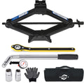 Scissor Jack - 2 Ton (4409 lbs) Car Emergency Kit with Lug Wrench, Tire Changing Kit for Sedan, Coupe, SUV, MPV