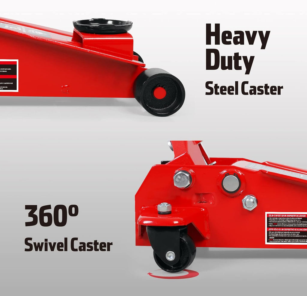 Floor Jack 3 Ton Capacity Fast Lift Service Jack Steel Heavy Duty Hydraulic Car Jack