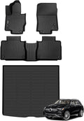 GINOWY-Floor Mats & Cargo Liner for Mercedes Benz GLE 2020-2025, GLE 350丨GLE 450丨43 AMG丨53 AMG丨580丨63 AMG S (No for Coupe), All Weather Car Mats for Mercedes GLE Accessories Car Mats