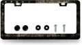 Vintage American Flag License Plate Frame USA Flag License Plate Holder Stainless Steel Funny Design with 2 Holes and Screws 12.3" x 6.3"