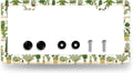 Cute Cactus License Plate Frame Tropical License Plate Holder Stainless Steel Funny Design Compatible with Standard License Plate for USA Canada 12.3" x 6.3" with 2 Screws