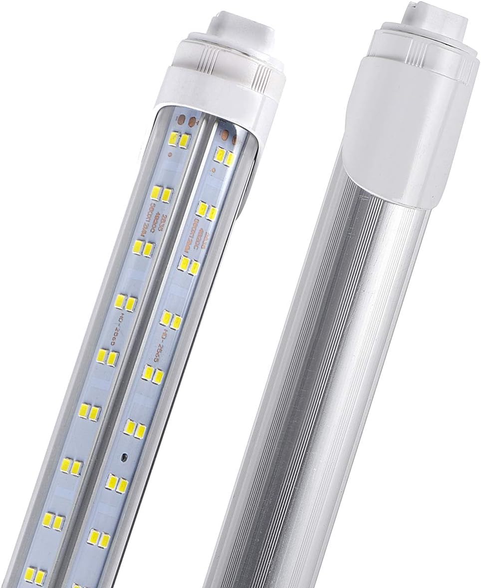 Generic 10 Pcs, 8ft R17D LED Tube Light, F96 t12 HO 8 Foot Led Bulbs, 96'' 8ft led Shop Light, 100-277V Input, 19000LM, Cold White 6000K, Clear Lens