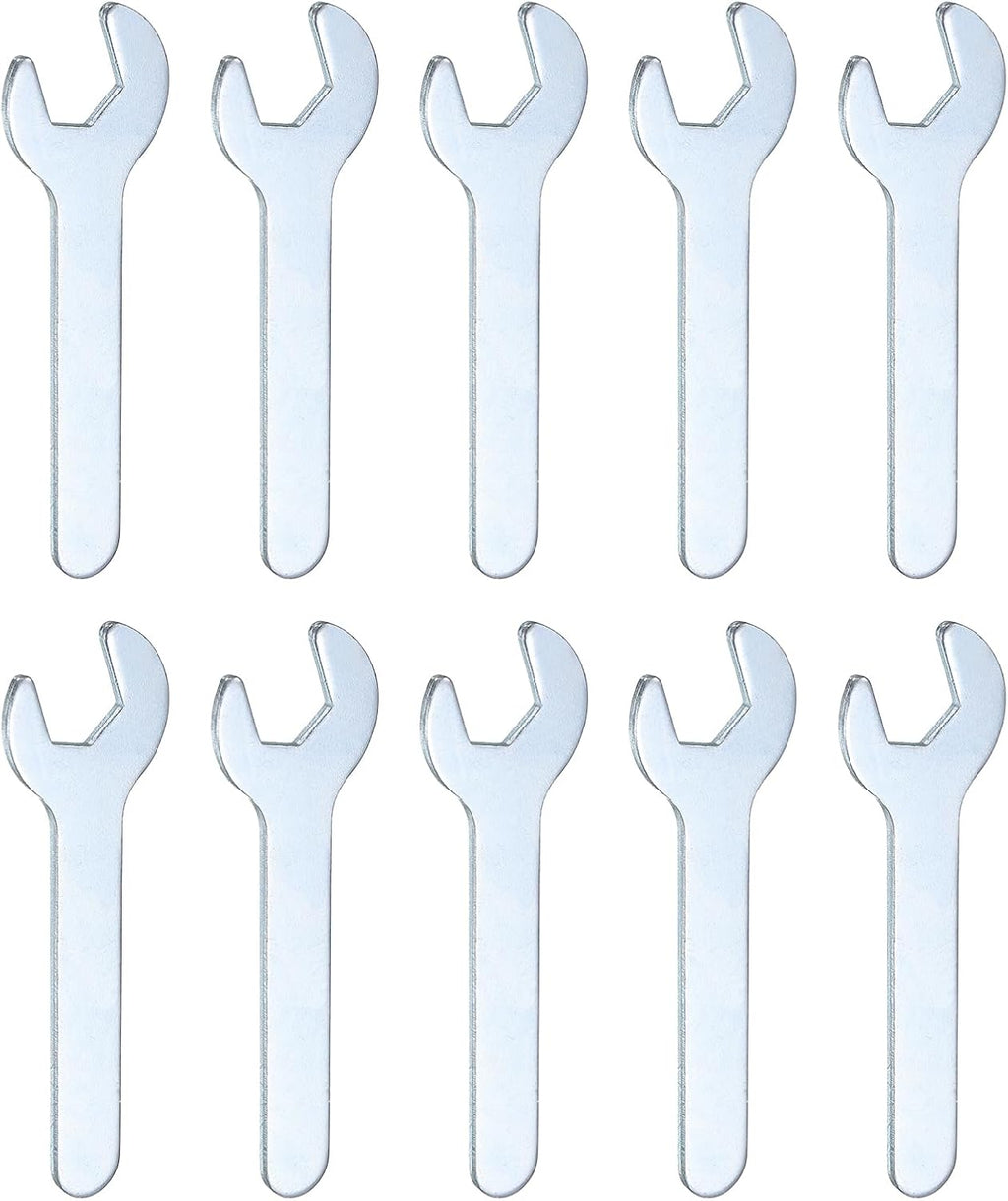 HARFINGTON 10pcs Small Open End Wrench 10x70x1.8mm Metric U-Shaped Single Open Ended Spanner Super Thin Flat Head Galvanizing Wrench for Automotive Repair Furniture Assembly