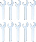 HARFINGTON 10pcs Small Open End Wrench 10x70x1.8mm Metric U-Shaped Single Open Ended Spanner Super Thin Flat Head Galvanizing Wrench for Automotive Repair Furniture Assembly