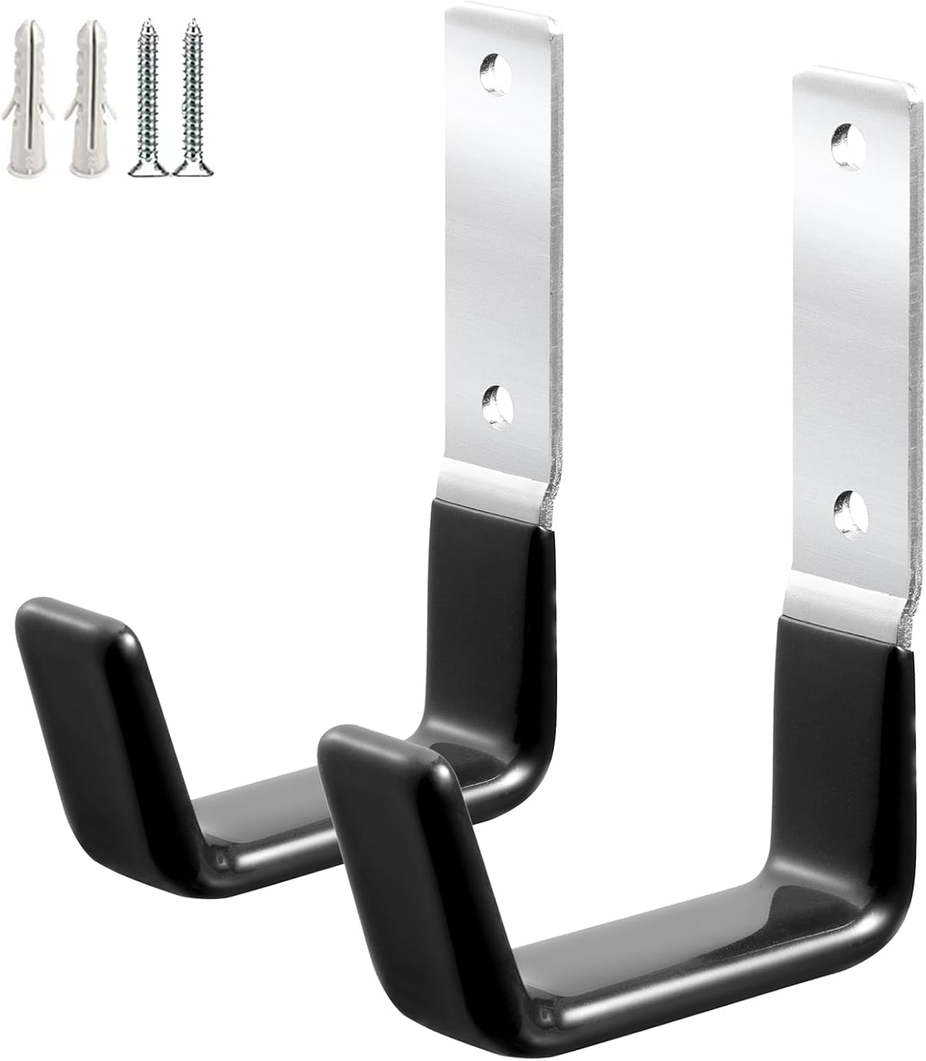 Heavy Duty Steel Garage Hooks,Garage Storage Utility Hooks,Anti-Slip Hanger, Tool Organizer,Steel Wall Mount Organizer, Garden Hose Hanger (Small-2PC)