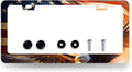 Patriotic Eagle License Plate Frame American Flag Eagle License Plate Holder Stainless Steel Colorful Car Accessories Decoration 6.3" X 12.3" with 2Holes Screws