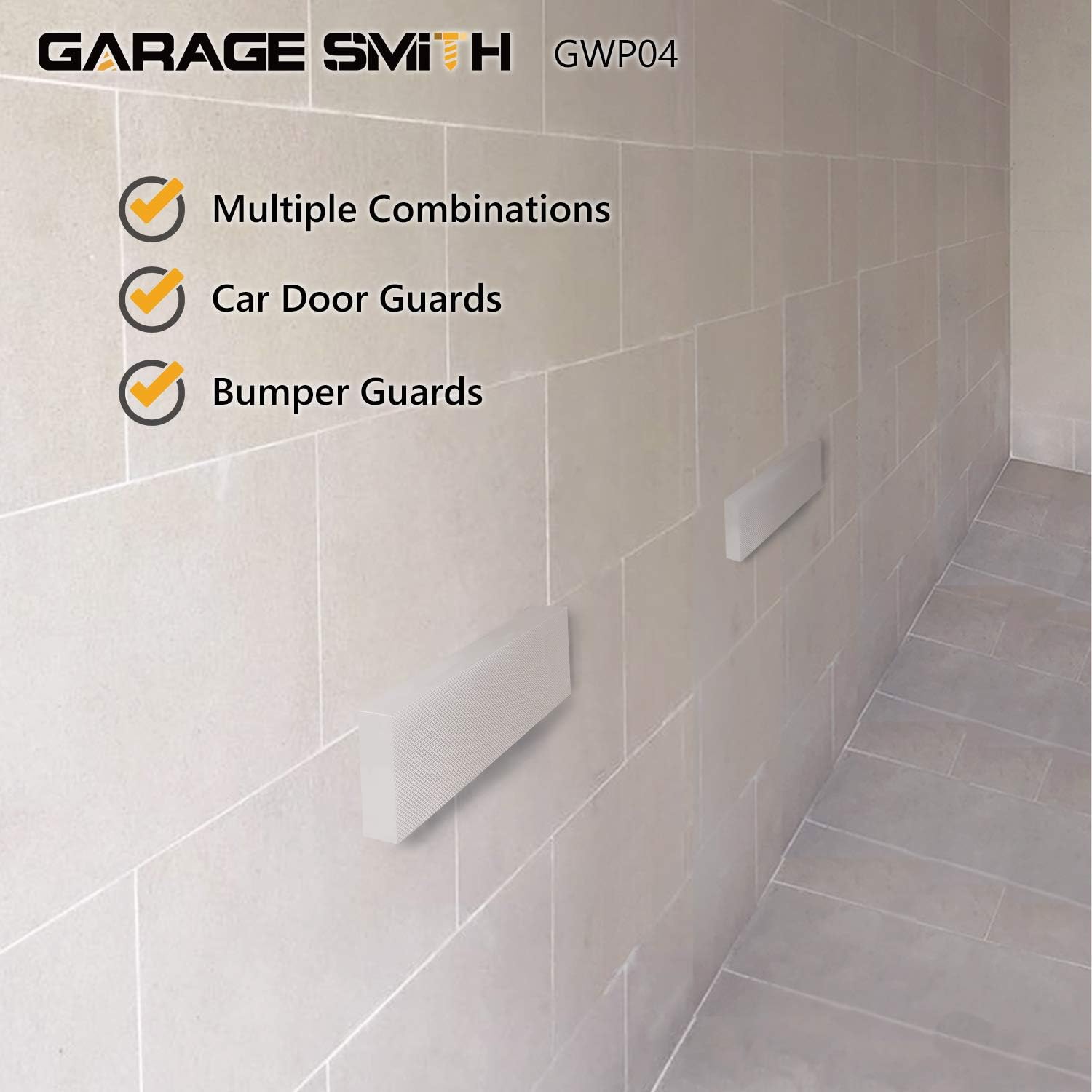 Garage Smith GWP04 Garage Wall Protector Car Door Protectors, Designed in Germany (4-Pack)