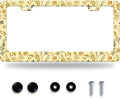 Yellow Wild Flowers License Plate Frame Colorful Flower Floral License Plate Stainless Steel Funny License Plate Holder for Men Women Universal Car Accessories Decoration 12.3" x 6.3"