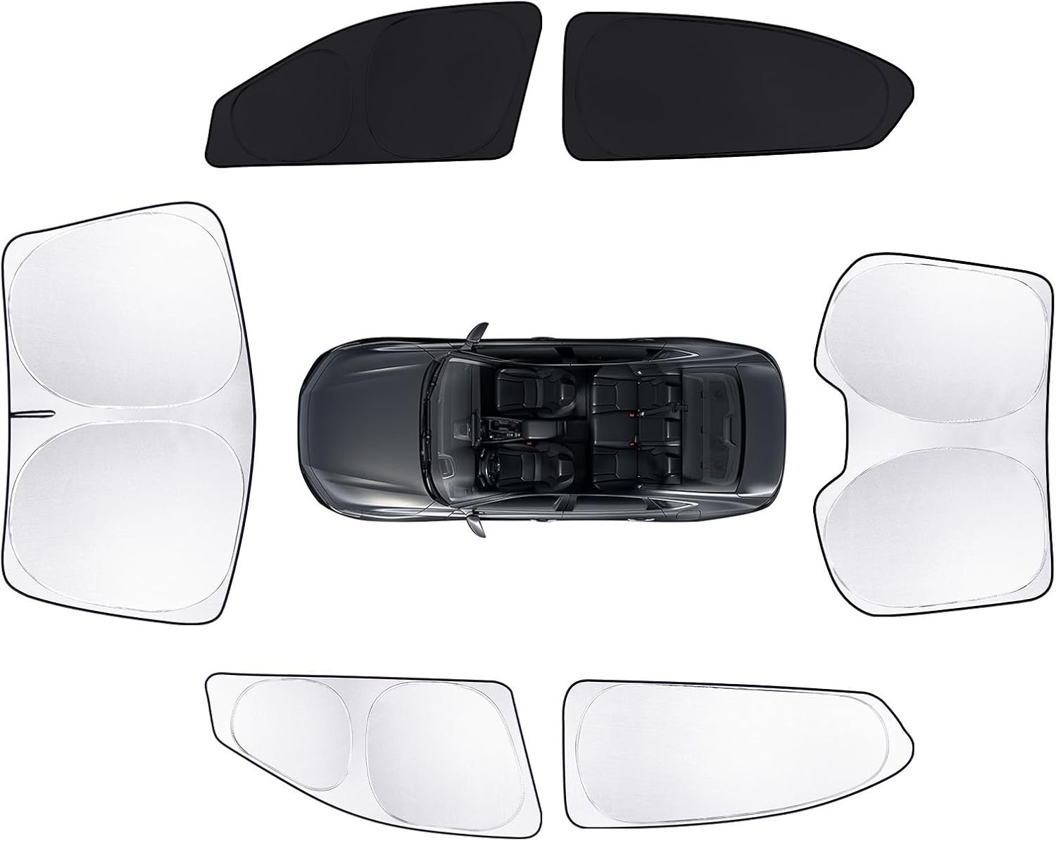 6pcs Car Window Shades for Honda Accord 2013-2017 Accessories,Windshield Side Rear Full Sunshade,Sun Visor UV Blocking, Privacy Protection and Blackout for Camping Outdoor