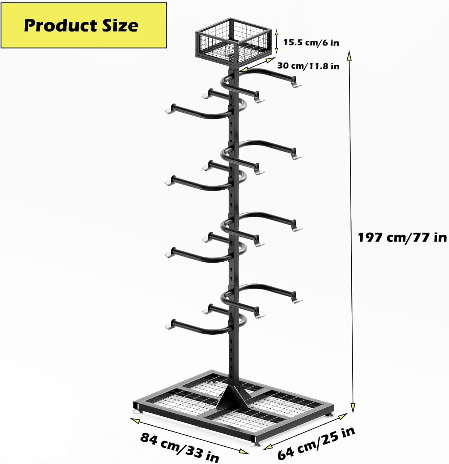 Scooter Storage for Multiple Scooters, Scooter Rack Garage Holder for 8 Electric Scooters/ 4 Bicycles/Wiggle Car,Adjustable Large Bike Stand Organizer/Metal