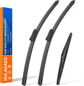 HULADAED® 28'' 16'' 16'' Windshield Wipers Replacement for Toyota Prius 2023-2016,Silicone Front Rear Wiper blades for MY Car-All Weather & Quiet(3 PACK)