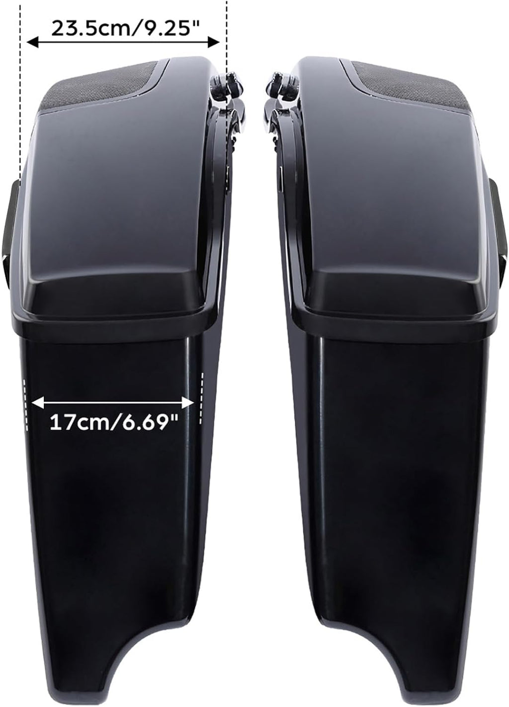 XFMT Motorcycle 4" Extended Hard Saddlebag Fit For Harley Touring CVO Road King Street Glide Road Glide Electra Glide '14-'24