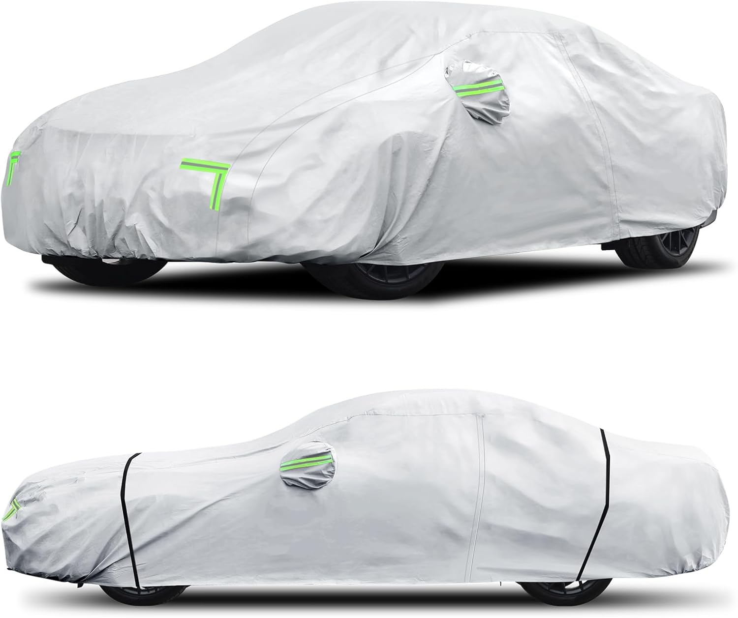 Car Cover Custom Fit for Ford Mustang 1994-2025,Chevy Camaro 2010-2025,6 Layers Truck Cover Waterproof All Weather for Automobiles,Outdoor Full Exterior Cover,Rain, Sun, Wind Protection,Silver