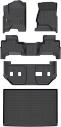 ANBINGO®Floor Mats Fit for Chevy Suburban & GMC Yukon XL (with 2nd Row Bench Seat) 2015-2020 All Weather Rugs for Chevy Suburban TPE Car Mats for GMC Yukon XL Rubber Trunk Carpet for Chevy Suburban
