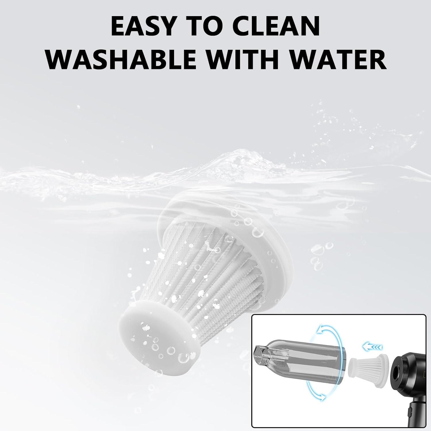 Handheld Vacuum,Car Vacuum Cleaner,4-in-1 20000PA High Power Portable Rechargeable Vacuum Cleaner with Brushless Motor, Small Handheld Vacuum & Air Blower & Pump-Black