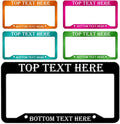 Custom License Plate Frame, Personalized License Plate Frames, License Plate Holder, Car Tag License Plate Frame for 6x12 inches Plate Stickers at Bottom
