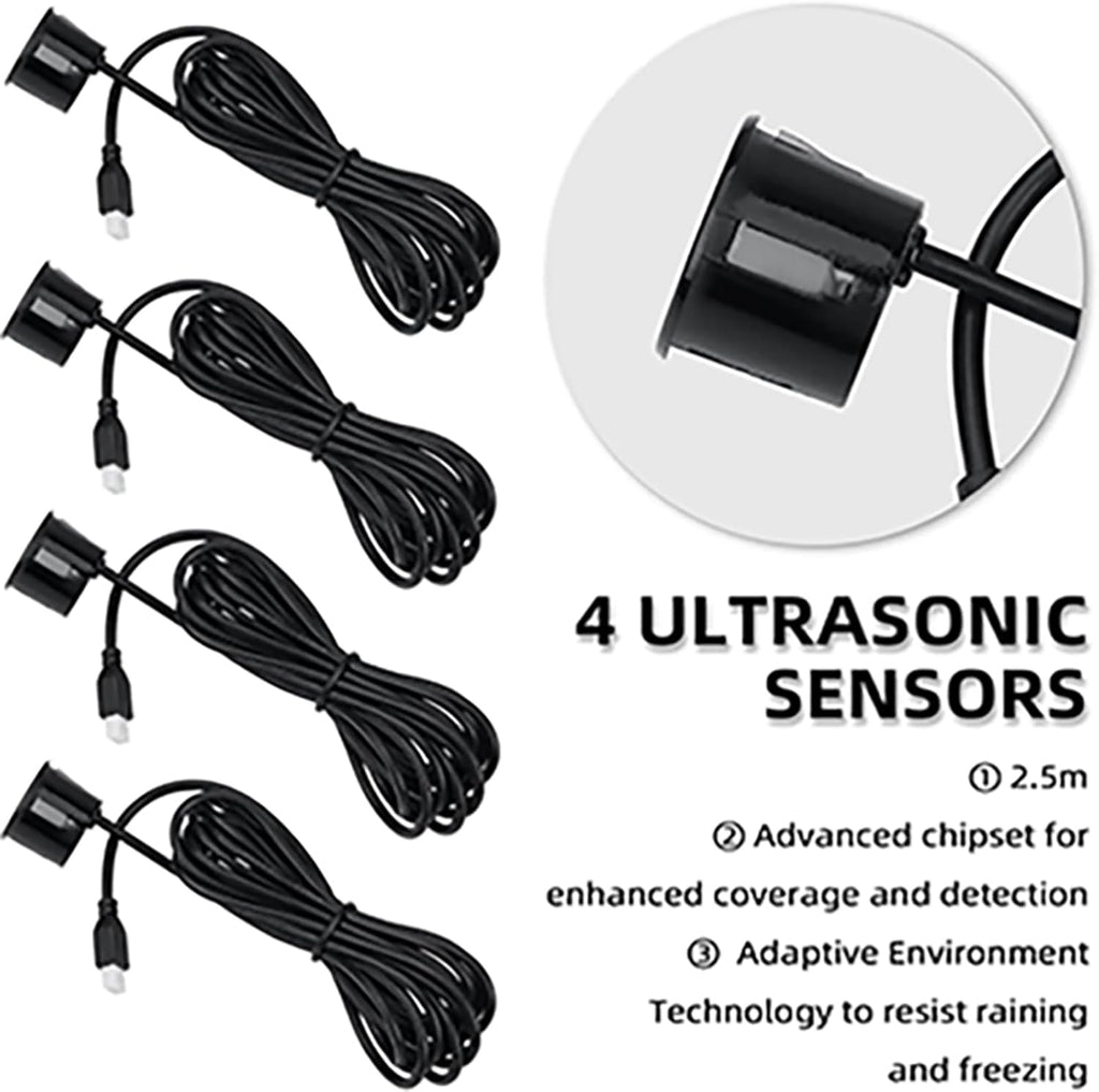 New Features Forward and Reverse Parking sensors, Option to Measure Distance in inches, bidirectional Display Option, and Customizable Digital Direction.