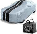 iCarCover Custom Car Cover for Buick Lacrosse (2005-2019) Waterproof All-Weather Rain Snow UV Sun Protector Full Exterior Indoor Outdoor Car Cover (Stripe - Gray/Black)