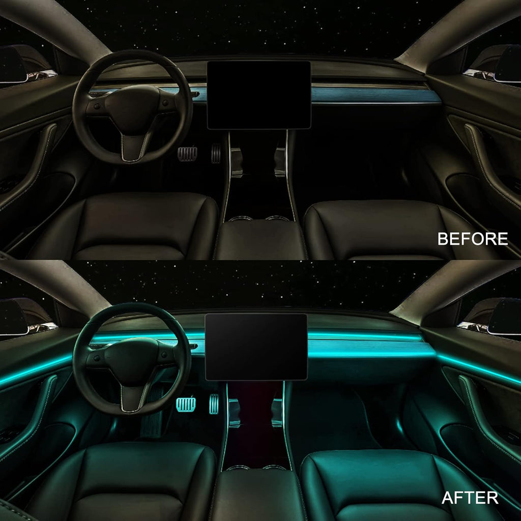 RGB Acrylic Interior Car LED Strip Light 43-inch, which fit for RGB Main Controller Connects and sub-Controller kit (not Including)