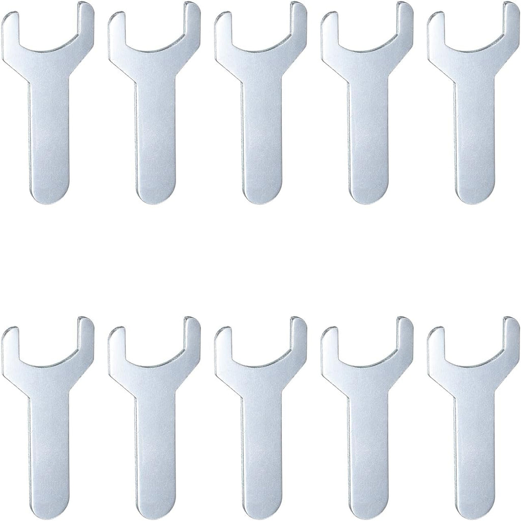 HARFINGTON 10pcs Small Wrench 22x70x2mm Metric U-Shaped Single Open Ended Spanner Super Thin Flat Head Galvanizing Wrench for Automotive Repair Furniture Assembly