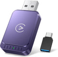 AuroraLink Wireless Carplay Adapter & Android Auto Wireless Adapter 2-in-1 Fast & Stable Carplay Wireless Adapter Convert Wired to Wireless Car Play Adapter for iOS 10+/Android 11+ (Dark Purple)
