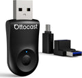 OTTOCAST Mini Wireless Carplay Adapter 2025 for Apple iPhone/Android Auto, Convert Wired to Wireless Car Play for Older Cars USB Design Plug & Play, Multi-User Seamless Connection for iOS 10+ (Black)