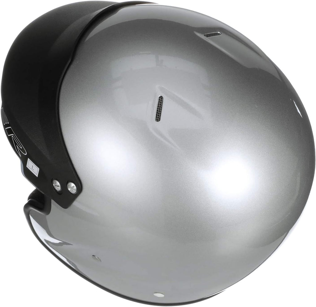 Conquer Snell SA2020 Approved Open Face Auto Racing Race Car Helmet - Adult | Men | Women | Youth - ( Black / White / Silver )