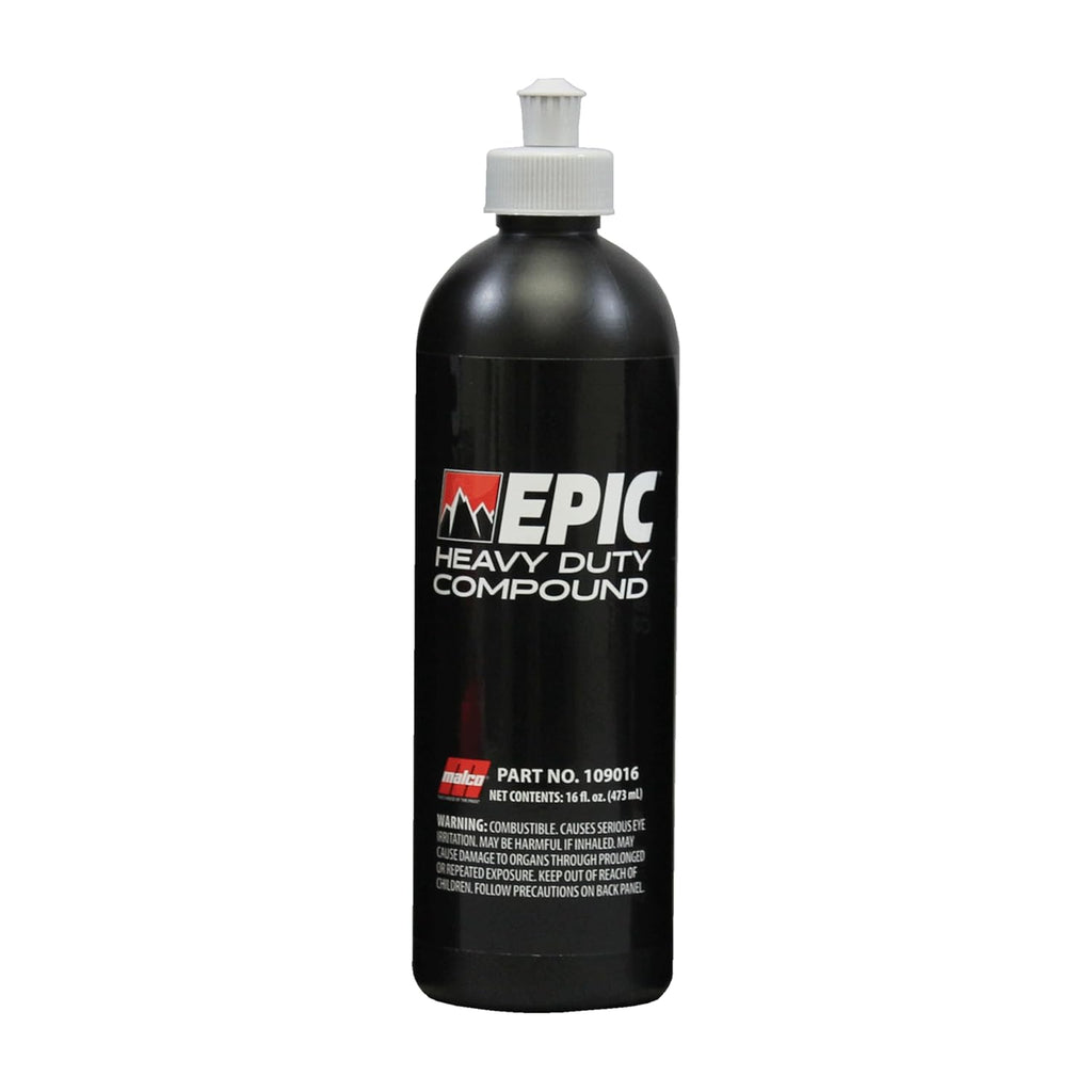 Malco Epic Heavy-Duty Car Polishing Compound – Best Deep Scratch Remover | All-in-One Compound for Polishing Car Paint | Dust-Free, Swirl-Free Finish | Removes P1500 Sand Scratches | 16 Oz. (109016)
