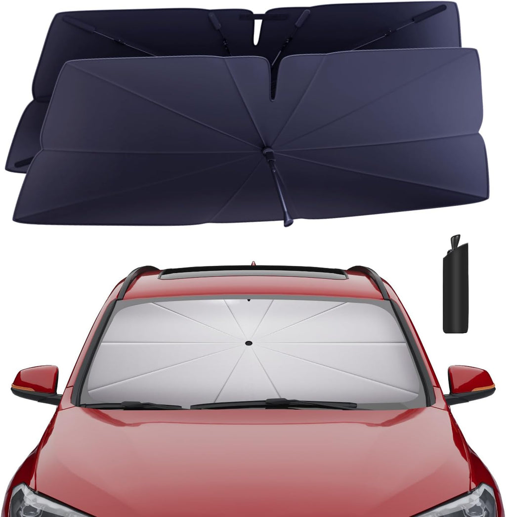 Windshield Sun Shade Umbrella for 2016-2022 BMW X1 Accessories: Custom Fit 240T Silver, Double Thickened, Foldable Sunshade Front Window Sun Visor, Ultimate 99% UV Blocking for sDrive28i, xDrive28i