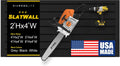 DLDIRECT Slatwall Panel Garage Wall Organizer: Heavy Duty Mounted PVC Rack, Interlocking Slat Paneling for Storage, Board, Shelves System -Black (2’H x 4’W)