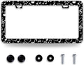 Music Note License Plate Frame Funny Musical License Plate Frames Stainless Steel Accessories Cars Decor with 2 Holes and Screws Fits Standard Us Ca Vehicles License Plate Holder 12.2 X 6 Inch