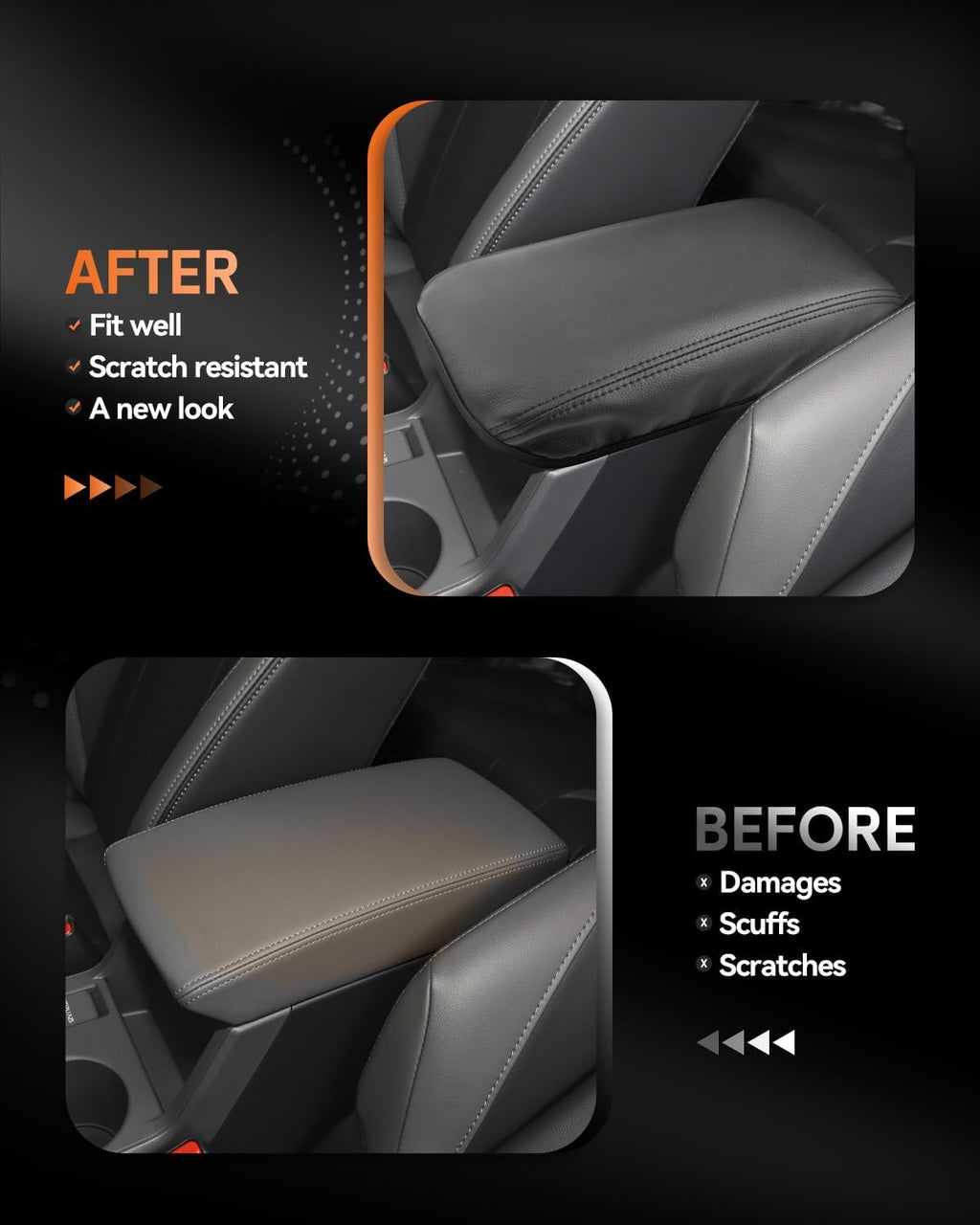 CDEFG for Subaru Crosstrek/Impreza 2023-2025 Center Console Cover Armrest Box Cover for Crosstrek/Impreza 2024 2025 Accessories Console Arm Rest Protector