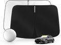 Windshield Sun Shade for Audi A6 2019-2025 Foldable Sunshade Custom Fit Front Window Car Interior Accessories Protector Blocks UV Rays