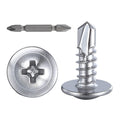 Wensilon（300pcs）#8×1/2”for Sheet Metal Self-Tapping Screws 410 Stainless Steel Truss Head High-Strength Quick Tapping Screws