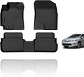 KELCSEECS Floor Mats Custom for 2009 2010 2011 2012 2013 Corolla Sedan Waterproof Car Mats All-Weather Guard Floor Liners Automotive for Front and Rear Row Corolla Accessories Black