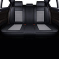 LINGVIDO Car Seat Covers, Breathable and Waterproof Faux Leather Automotive Seat Covers for Cars SUV Truck Sedan,Universal Anti-Slip Driver Seat Cover with Backrest(Rear Seat, Gray+Black)