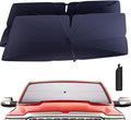 Windshield Sun Shade Umbrella: for Dodge RAM-1500-2019-2025 - Front Custom Car Window Shades - Double Thickened Foldable Dodge RAM 1500 Sunshades Block UV Keep Cool