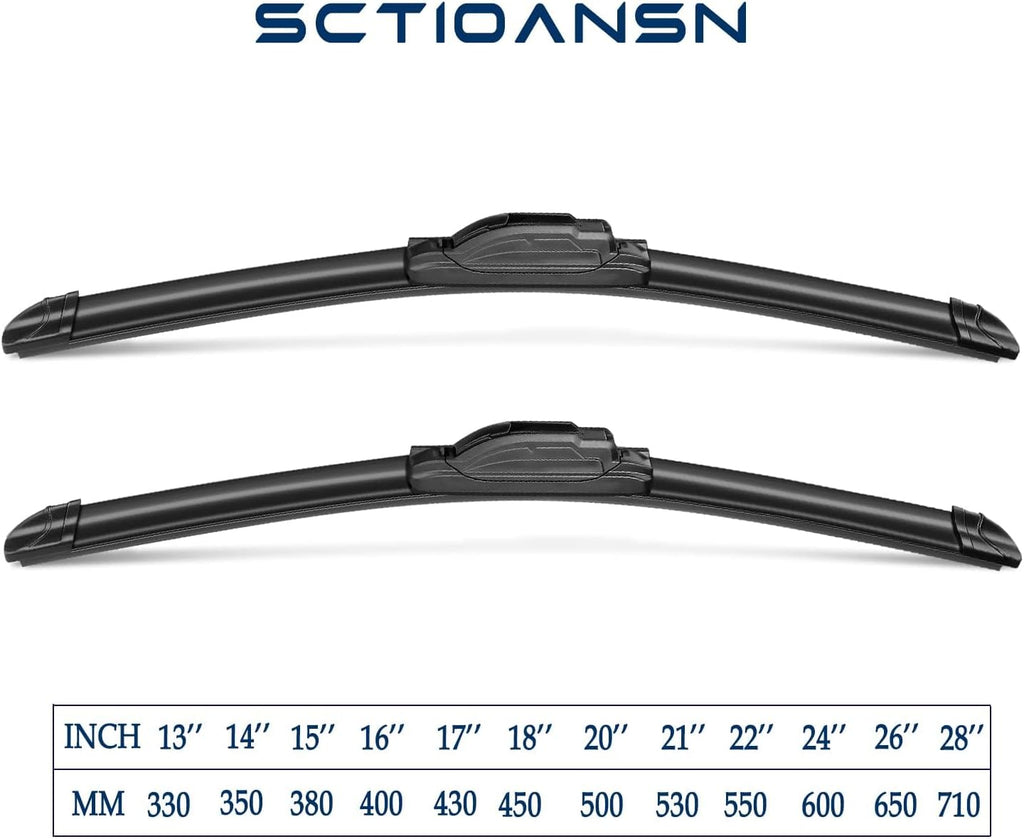 3Pcs Windshield Wipers for Dodge Grand Caravan 1996-2007,Chrysler Town & Country 1996-2007, Windshield Wiper Blades Original Equipment Replacement Front and Rear- 28"/28"/16" (Pack of 3) J- HOOK