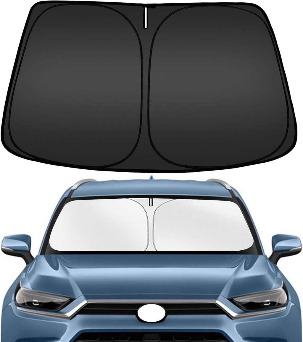 ARISMOTOR Windshield Sun Shade for Toyota Grand Highlander 2024-2025 2026, Custom Fit Foldable Front Window Sunshade Sun Visor Protector, Block UV Rays Keep Your Car Cooler