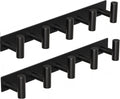 Coat Rack Wall Mounted with 5 Hooks,Metal Wall Hooks for Hanging Towel Coat Bag, Stainless Steel Coat Hooks Hat Rack Coat Hanger Towel Hooks for Entryway Bathroom Kitchen (Black, 2 Packs)