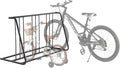 VEVOR Bike Rack, Fits Tire Width 3 Inch/76.2 mm, Carbon Steel Double-Sided Grid Bike Rack Stand, Freestanding Bicycle Storage Holder for Curbside, Garage, Indoor, Outdoor Parking, 6-Bicycle Capacity