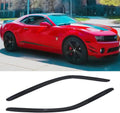 92341 Side Window Visors Wind Vent Deflector for 2010-2024 Chevrolet Camaro,2pcs Outside Mount Tape-On Dark Smoke Nice Sun Rain Guards Set