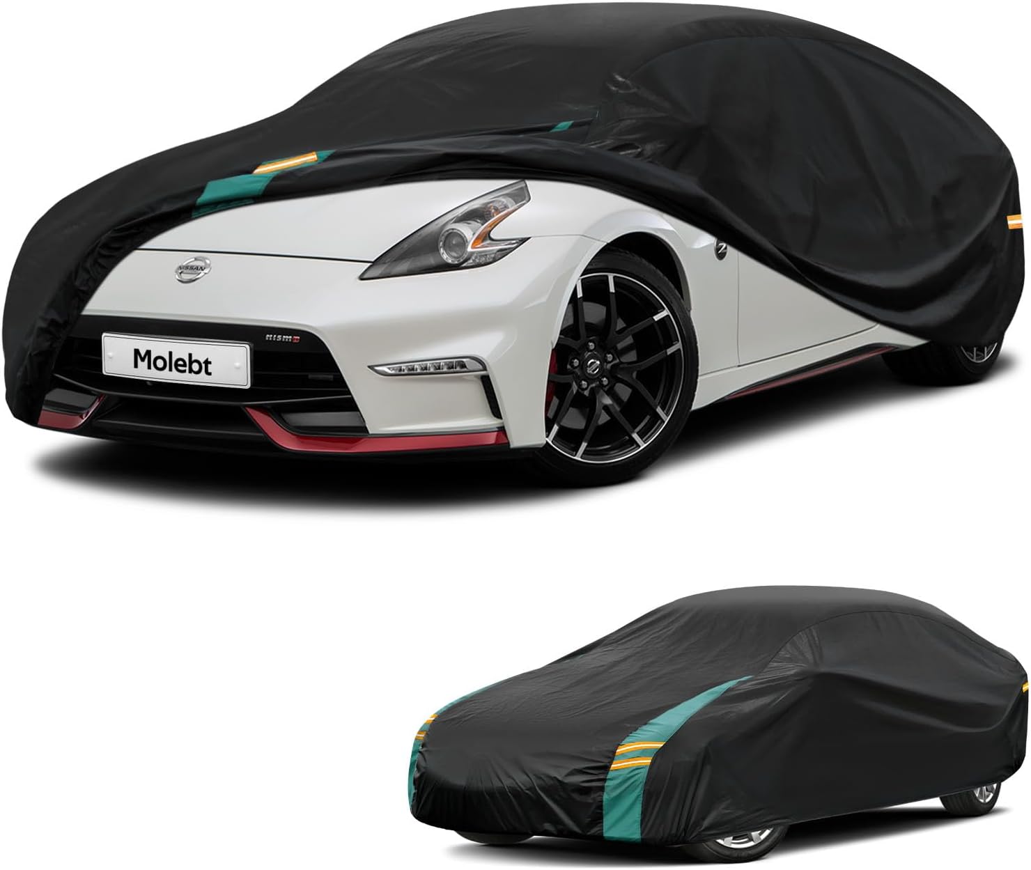Coupe Car Cover Waterproof All Weather for Automobiles, Universal Fit for Porsche Boxster, Nissan 370Z/350Z, BMW Z4, Subaru BRZ, etc. Rain Winter Sun Protection. (Length: 166"-178")