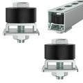 SKTREX Trolley Roller Wheels Limit Trolley Assembly Positioning for Unistrut Strut Channel with 1-5/8" Wide and All 1-5/8" or Taller Strut Channel Pack of 2