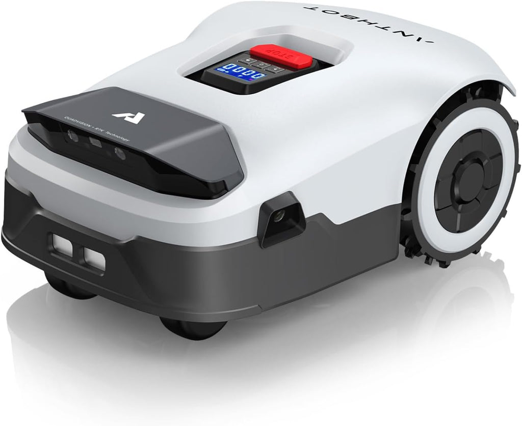 Robot Lawn Mower NO Wire - 0.5 Acre, Full Band RTK+4-Eye Vision Robotic Lawnmower, Automatic Mapping, 20 Multi-Zone Management, Accurate Obstacle Avoidance, Intelligent Anti-Theft, APP Control