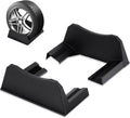 2 Pcs Car Tire Display Stand Wheel Display Rack Adjustable Width Rim Storage Wheel Rim Holder Tyre Stand Base Tire Tray Base for Exhibition Shop Garage Trade Show, Black