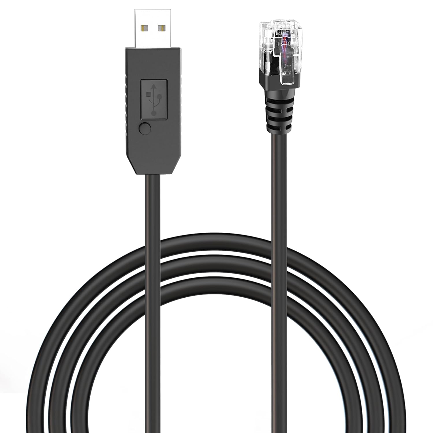 Radar Detector Cable, USB to RJ11 Plug Power Cord with Mute Function,Replacement Power Cable,for Escort Smart MAX 360 Passport Cobra 360 Unide R1/3/4/DFR8/9 Radenso XP etc Radar Detector.